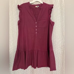 Pilcro Anthropologie Women's Pink Tank Dress Size 1x